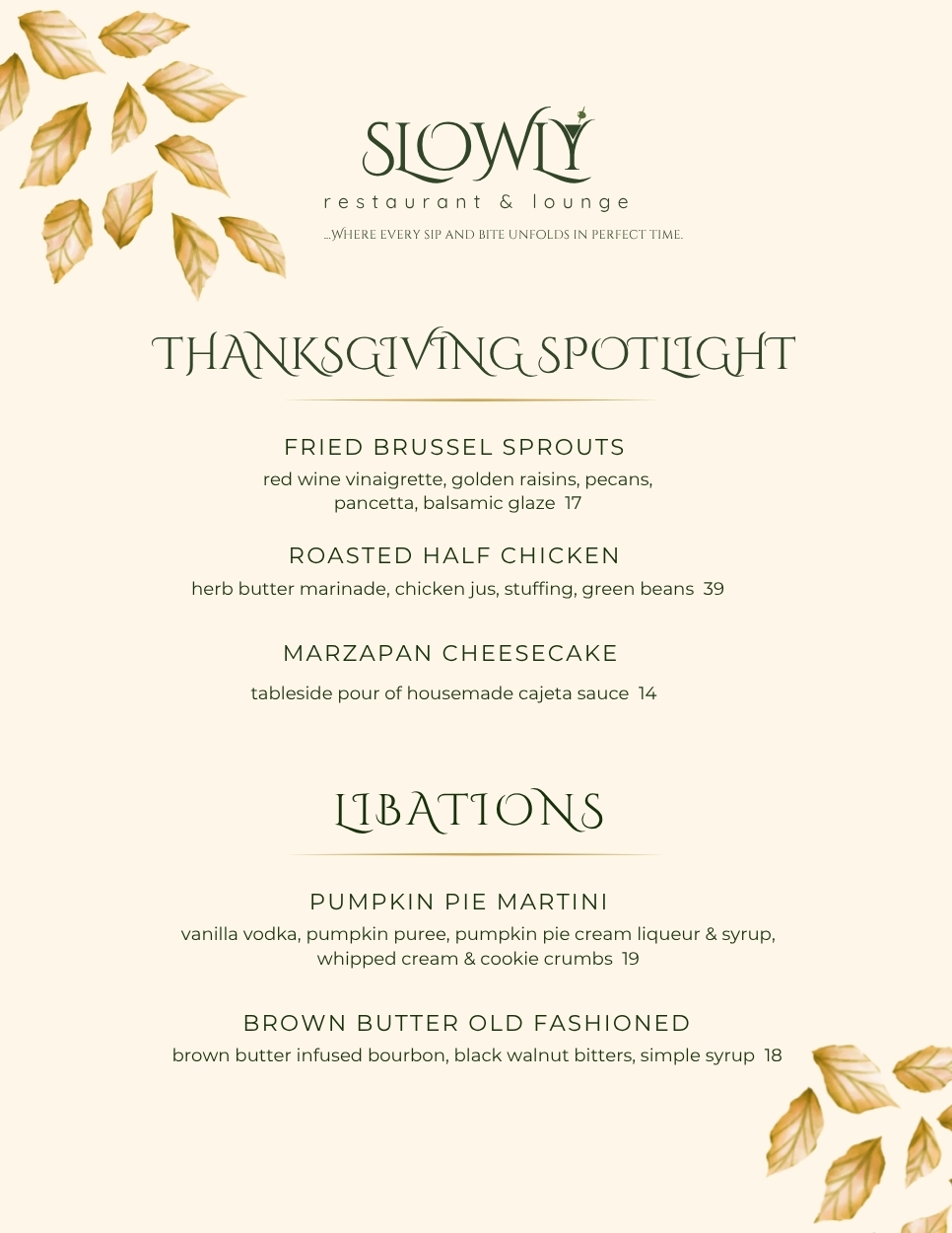 Thanksgiving Specials Pacific Beach 2025