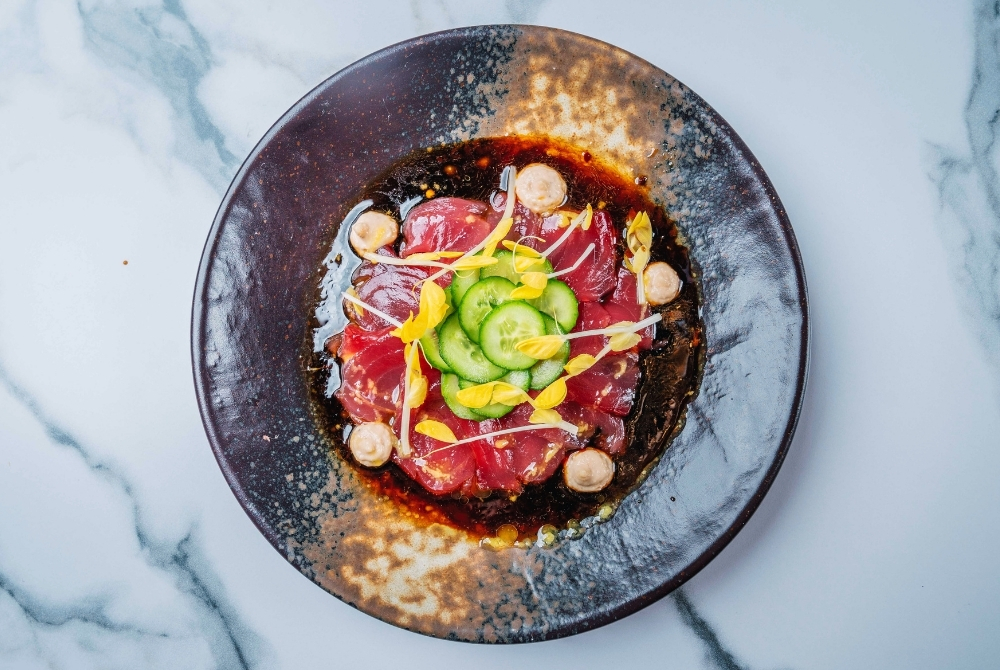 Tuna Crudo Mediterranean Seafood Slowly